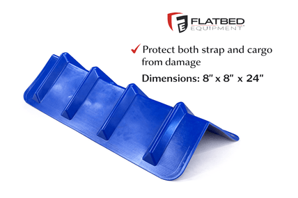Blue Corner Protector V Edge Guard 8" x 8" x 24" Heavy Duty - Flatbed Equipment Inc