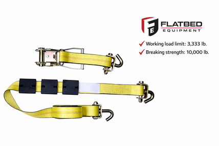 Car Wheel Strap 2" x 12' Swivel J Hook Heavy Duty - Flatbed Equipment Inc