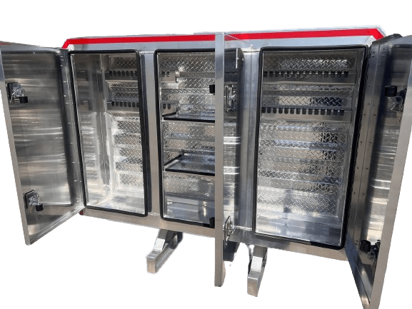 Headache Rack 68" x 80" Aluminum 3 Door Heavy Duty - Flatbed Equipment Inc