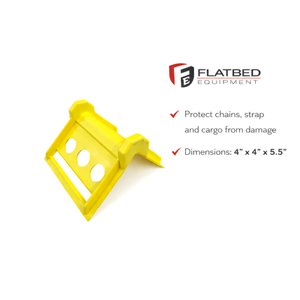 Plastic Corner Protector 4" 3 Hole Heavy Duty - Flatbed Equipment Inc