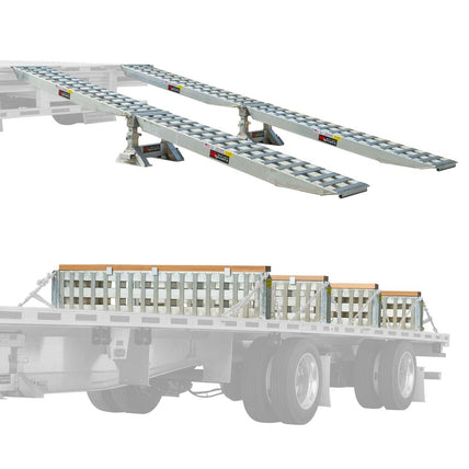Ramp Kit 8' x 18" Step Deck 23,500 lb Heavy Duty - Flatbed Equipment Inc