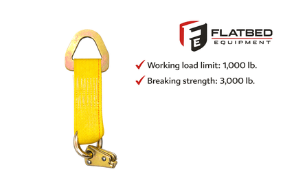 Rope Tie Off 2" x 6" w/ O Ring Heavy Duty - Flatbed Equipment Inc
