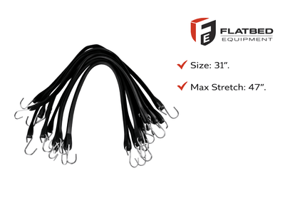 Rubber Tarp Bungee 31" Heavy Duty - Flatbed Equipment Inc