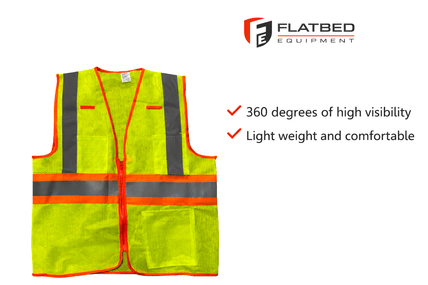 Safety Vest High Visibility DOT Approved - Flatbed Equipment Inc