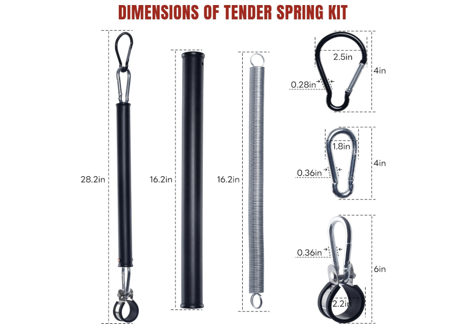 Single Tender Spring Kit with Trailer Hose Holder Heavy Duty - Flatbed Equipment Inc