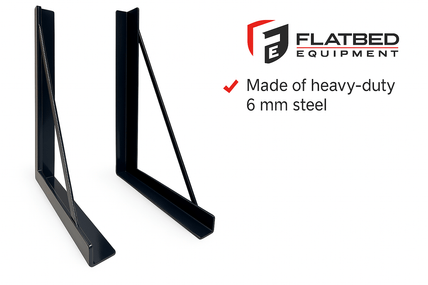 Toolbox Mounting Brackets 21" x 35" Black 6mm - Flatbed Equipment Inc