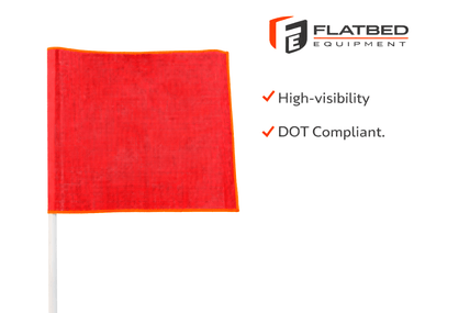 Vinyl Mesh Flag 18" x 18" w/ Dowel Heavy Duty - Flatbed Equipment Inc