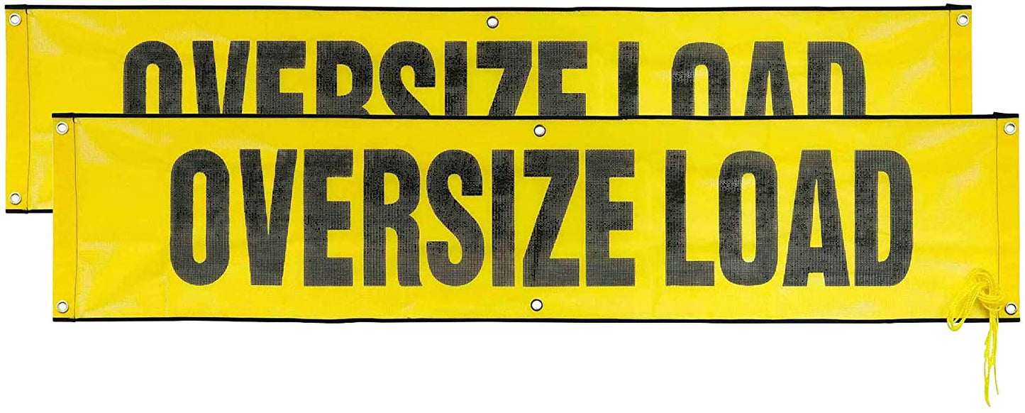 OVERSIZE LOAD - 18" x 84" Mesh w/ Grommets & Rope (1 Piece)