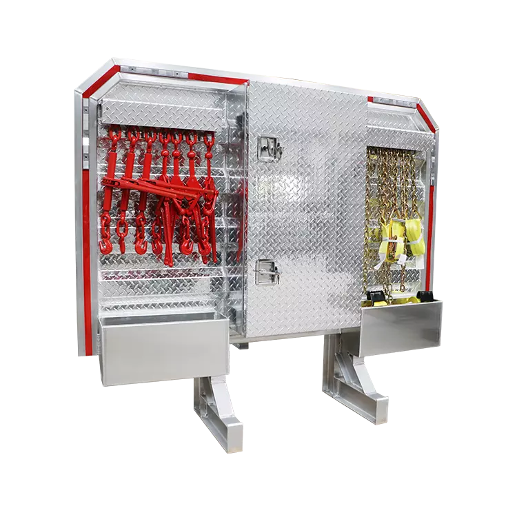 68'' X 80'' Semi Headache rack for truck Aluminum tool box w/3 door compartments - photo