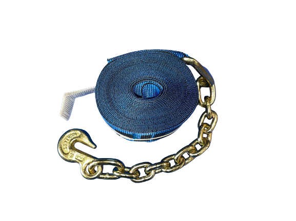 Kinedyne 4'' x 30' Winch Strap w/ Chain Anchor - photo