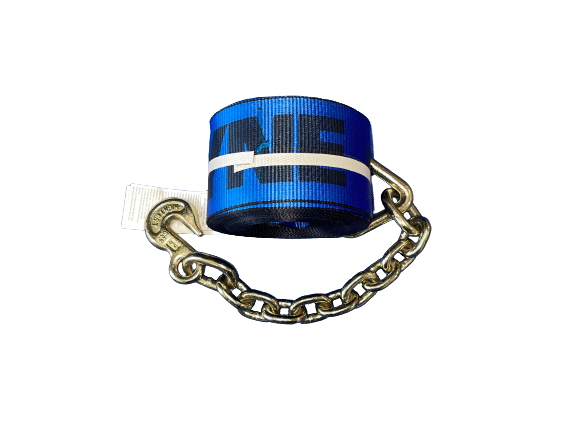 Winch Strap 4 x 30 with Chain Anchor