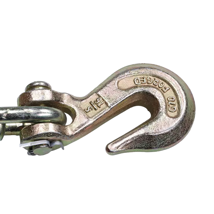 5/16'' x 20' G70 Transport Chain w/ Clevis Grab Hooks