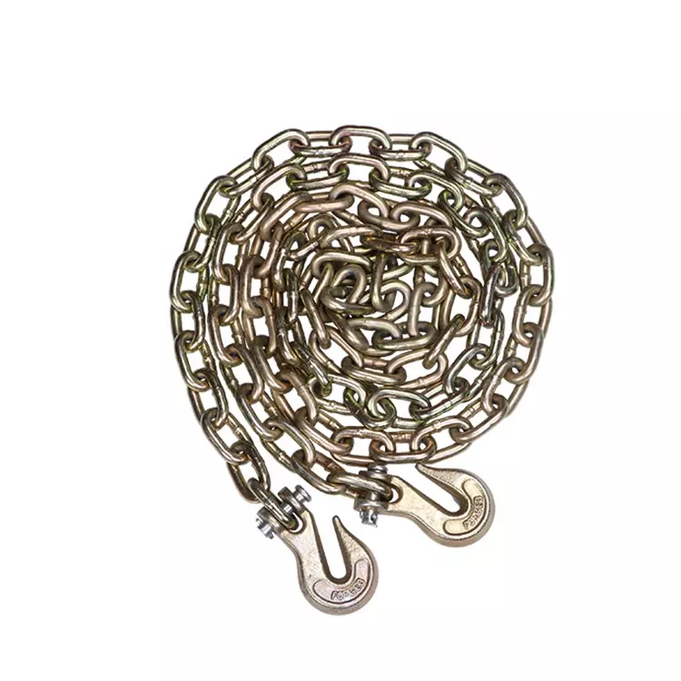 3/8'' x 20' G70 Transport Chain w/ Clevis Grab Hooks - photo