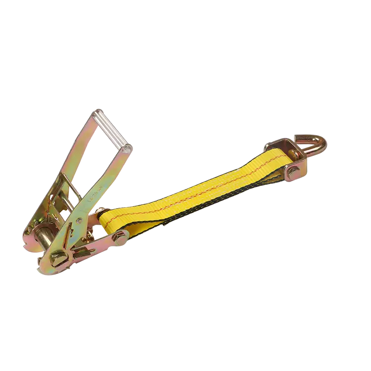 2'' x 12' Car Wheel Ratchet Strap w/ Swivel J Hooks