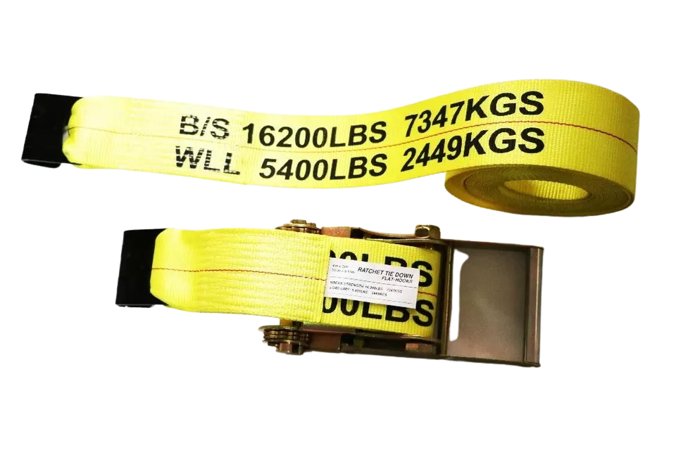 4'' x 30' Heavy Duty Ratchet Strap with Flat Hook - photo