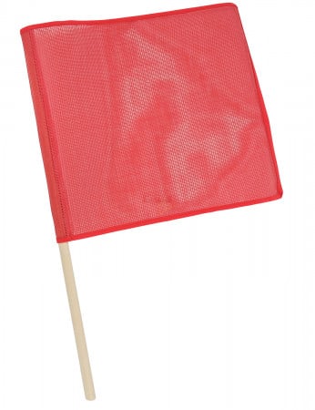 Vinyl Mesh Flag with Wooden Dowel 18" x 18"
