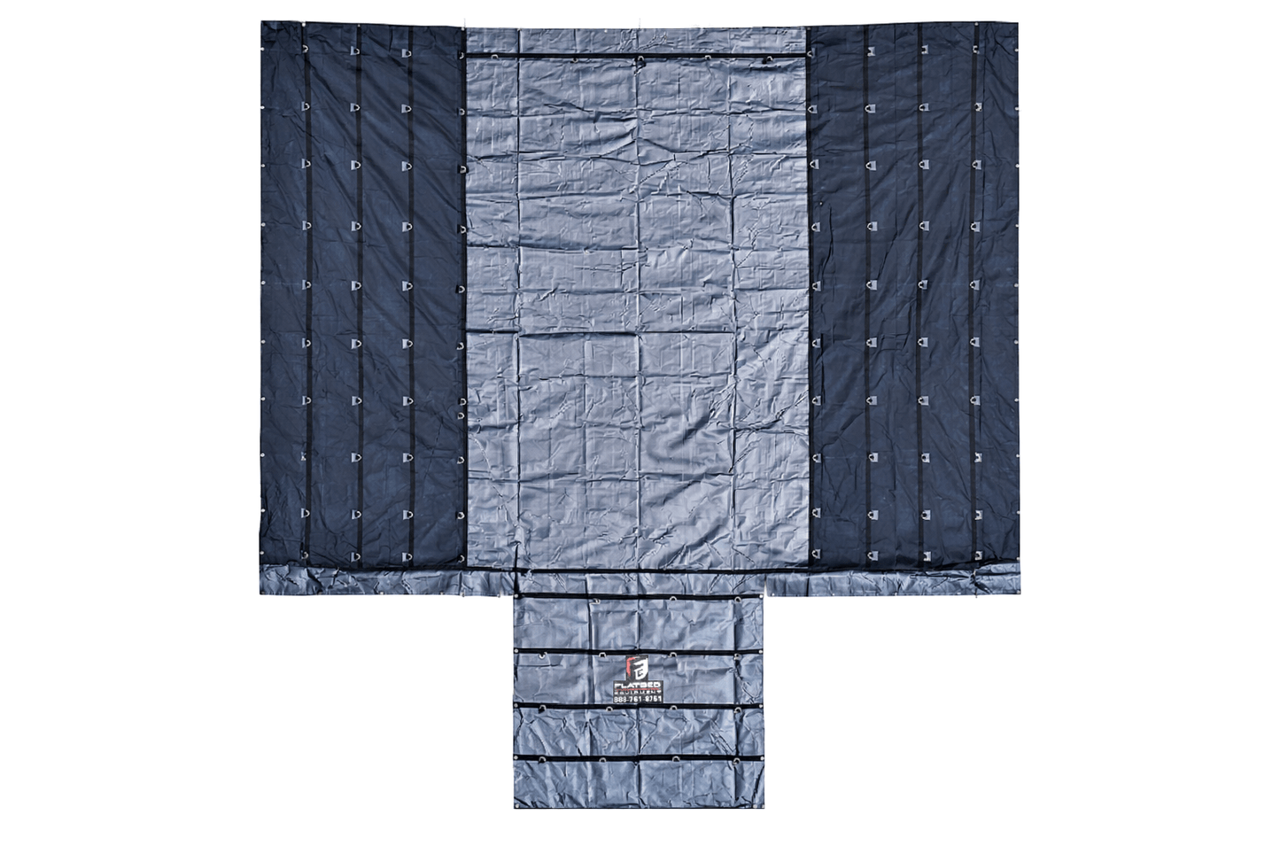24' x 27' Ultra Light Lumber Tarp – Airbag / Parachute Fabric Flatbed Tarp with 8' Drop - Flatbed Equipment Inc