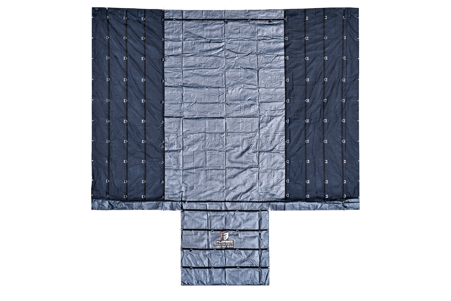 24' x 27' Ultra Light Lumber Tarp – Airbag / Parachute Fabric Flatbed Tarp with 8' Drop - Flatbed Equipment Inc