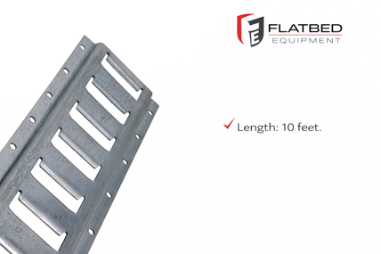E-Track Rail 10 ft Galvanized Heavy Duty