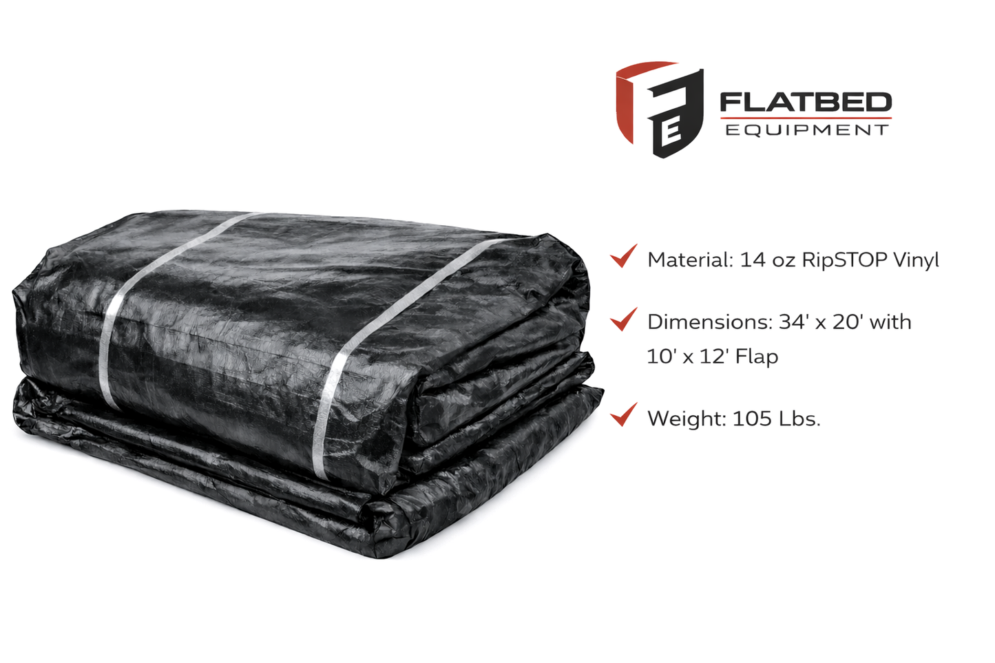 RGN Tarp 20' x 28'+ 10'x8' Drop Heavy Duty Flatbed