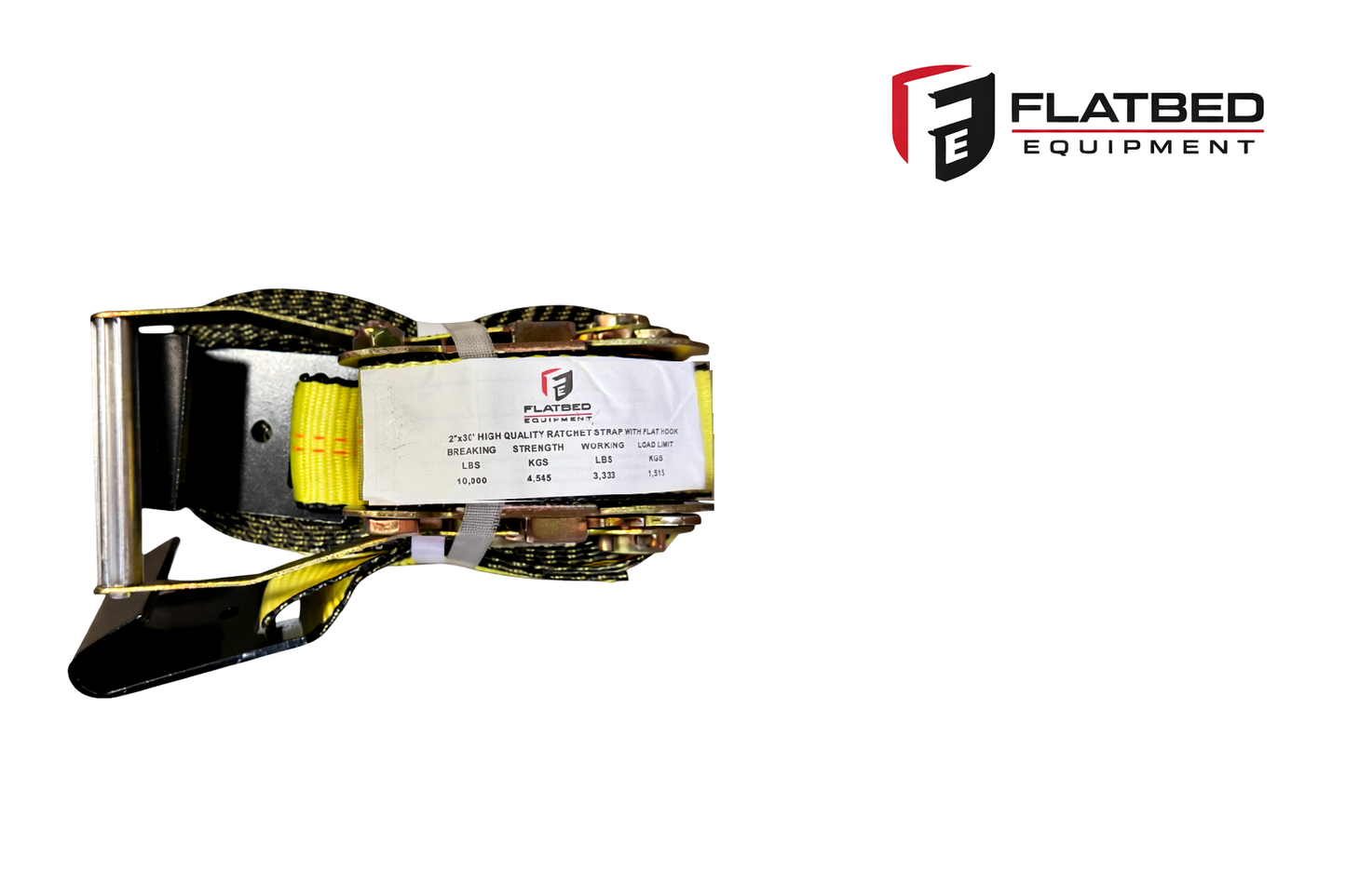 Ratchet Strap 2" x 30' Flat Hook Heavy Duty