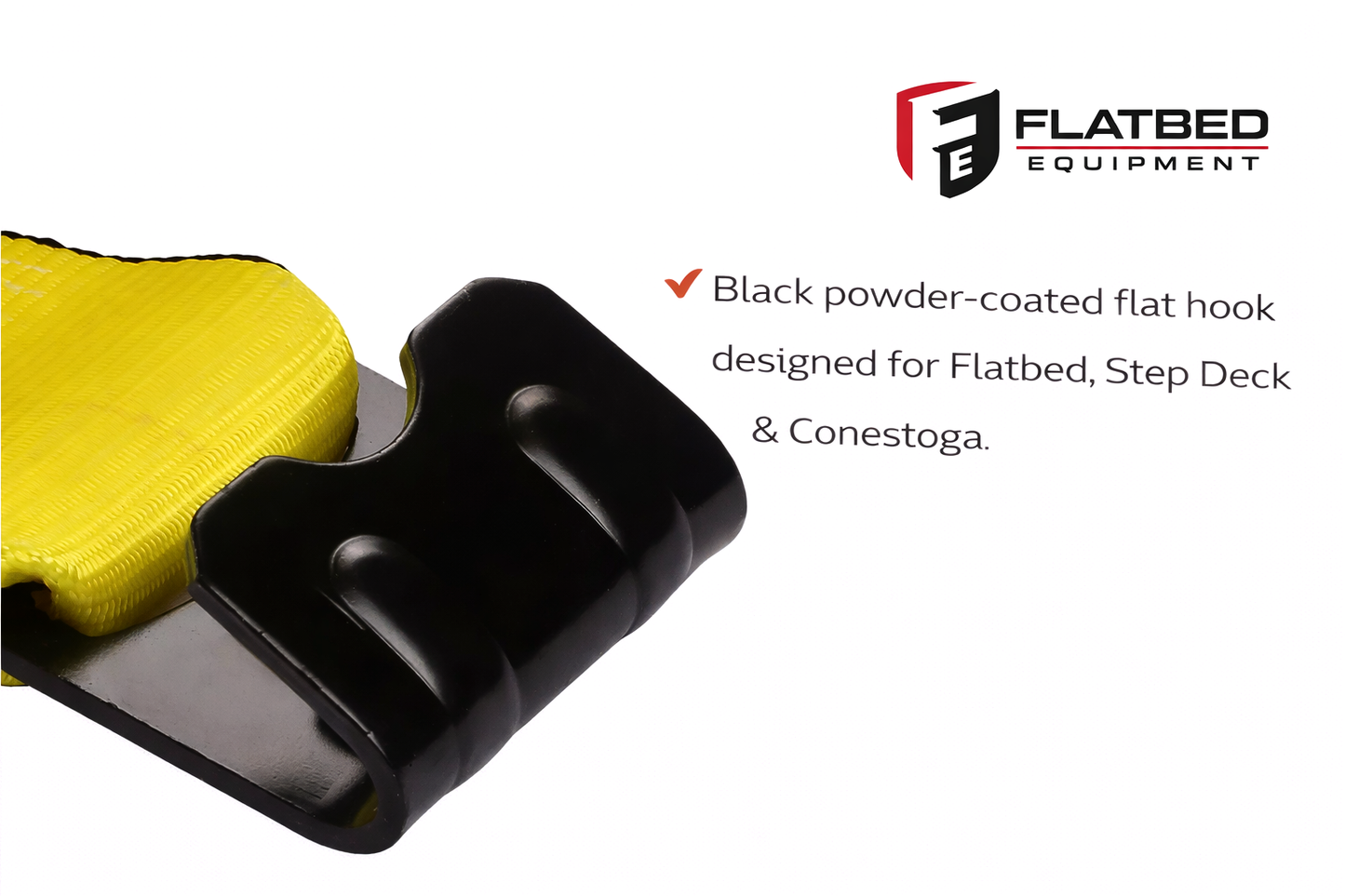 Winch Strap 4" x 30' Flat Hook Heavy Duty