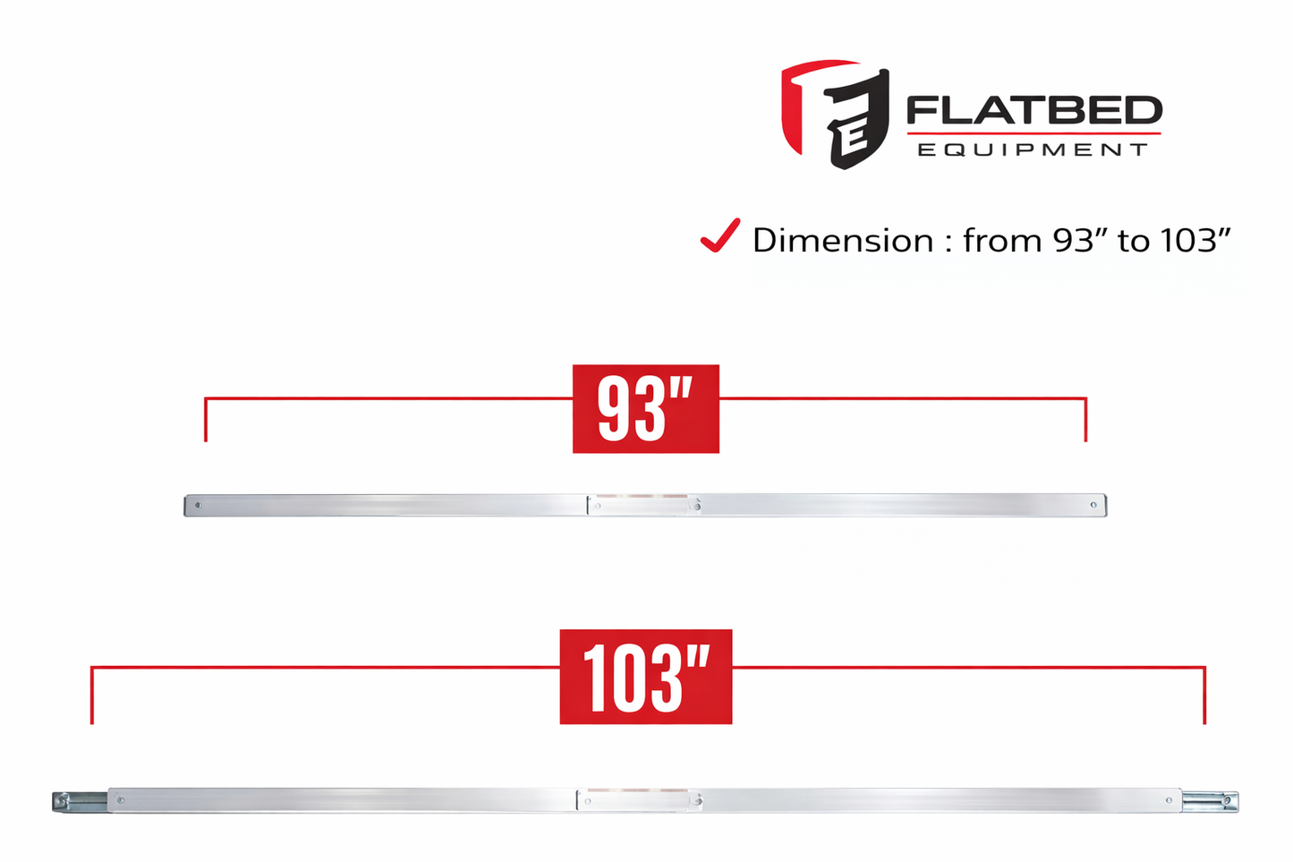 Decking Beam Aluminum 93"–103" Adjustable Heavy Duty