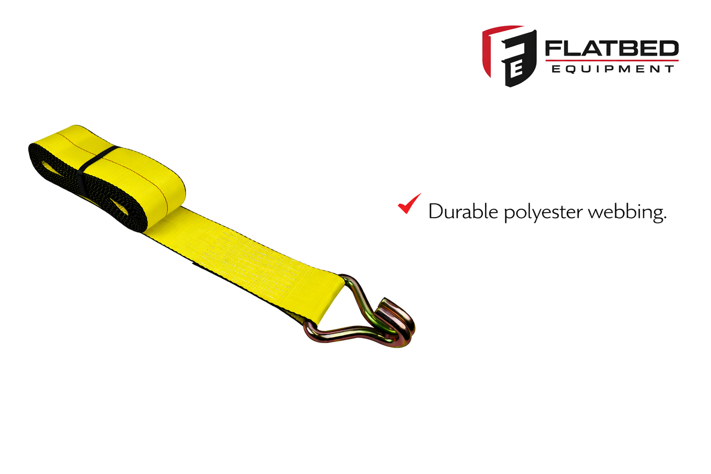 Ratchet Strap 4" x 30' Double J Hook Heavy Duty