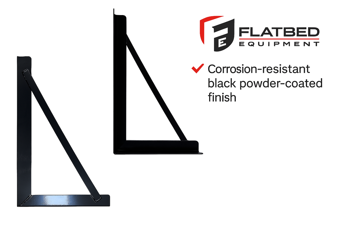 14''x24'' Tool box mounting brackets Black Powder Coated 6mm