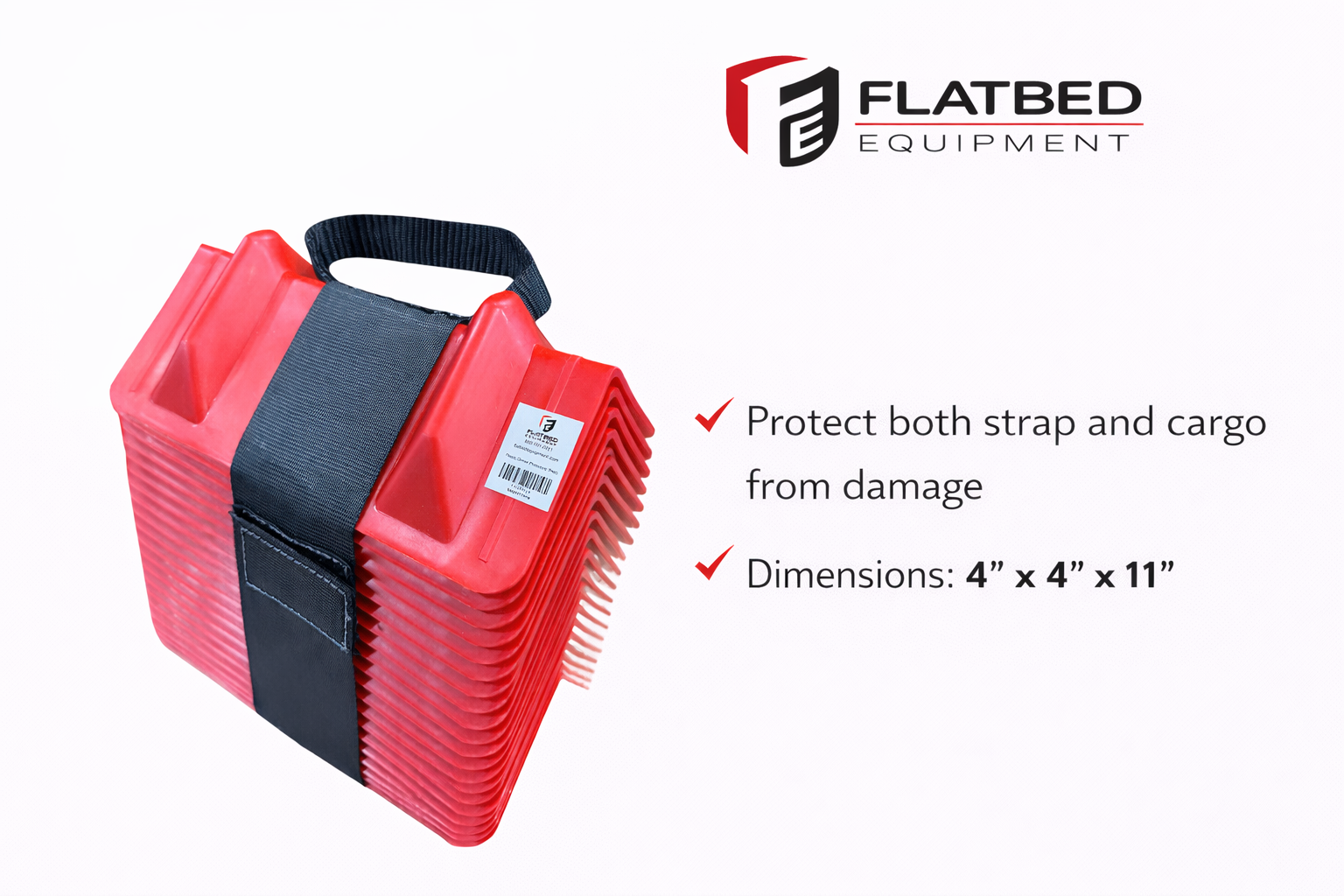 Plastic Corner Protectors (Red, 4’’ 20-pack)