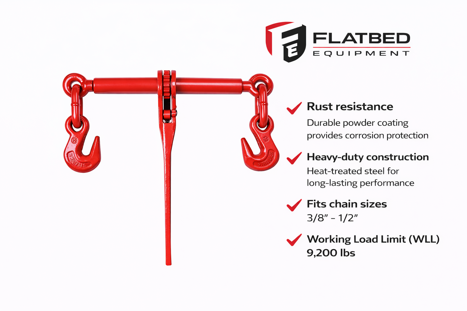 Ratchet Chain Binder 3/8''-1/2''- 9200 lbs WLL
