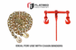 3/8'' x 25' G70 Transport Chain w/ Clevis Grab Hooks