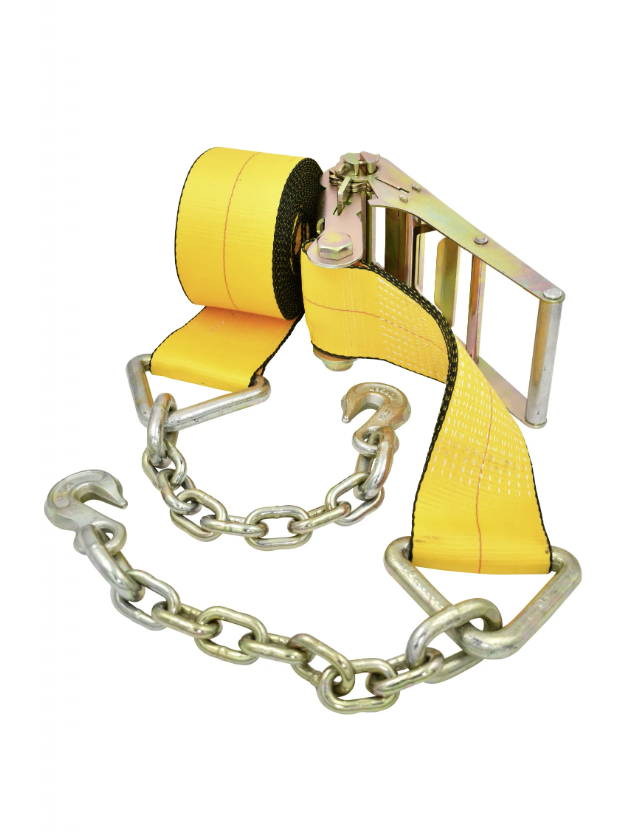 4 in. x 30 ft. Ratchet Strap with Chain Anchor