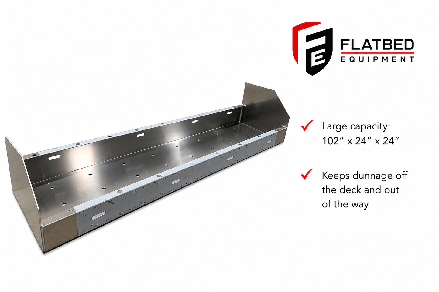 Aluminum Dunnage Rack 102" x 24" x 24" Heavy Duty - Flatbed Equipment Inc
