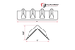 Blue Corner Protector V Edge Guard 8" x 8" x 24" Heavy Duty - Flatbed Equipment Inc