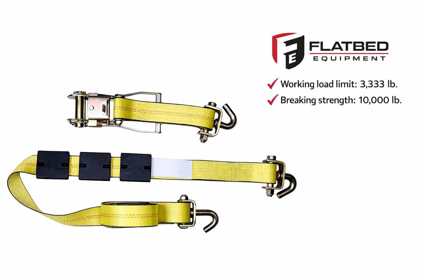 Car Wheel Strap 2" x 12' Swivel J Hook Heavy Duty - Flatbed Equipment Inc