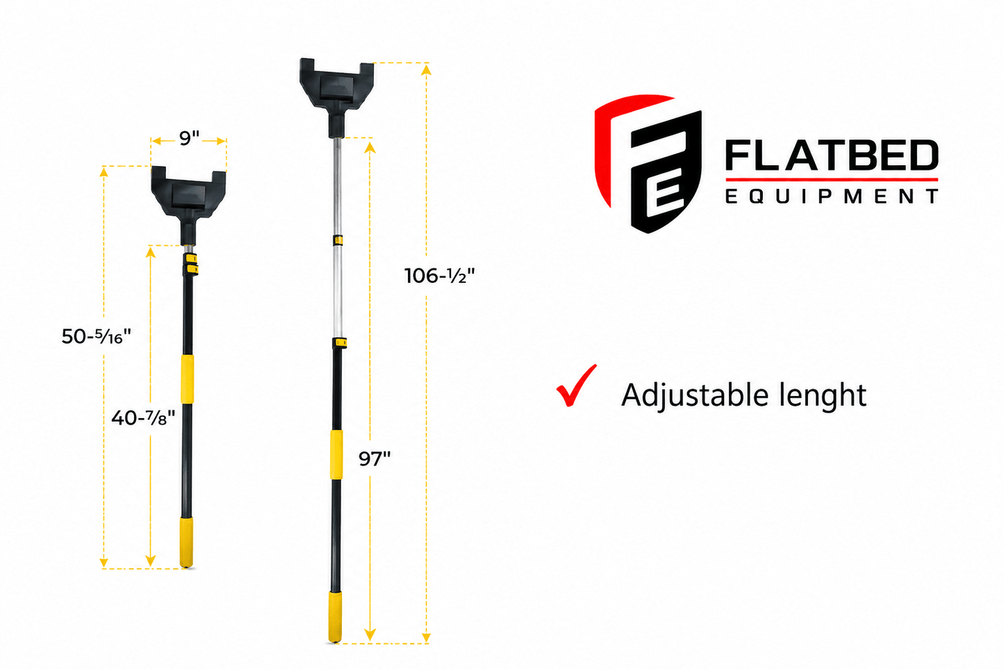Corner Protector Placement Tool 4.4'–8' Heavy Duty - Flatbed Equipment Inc
