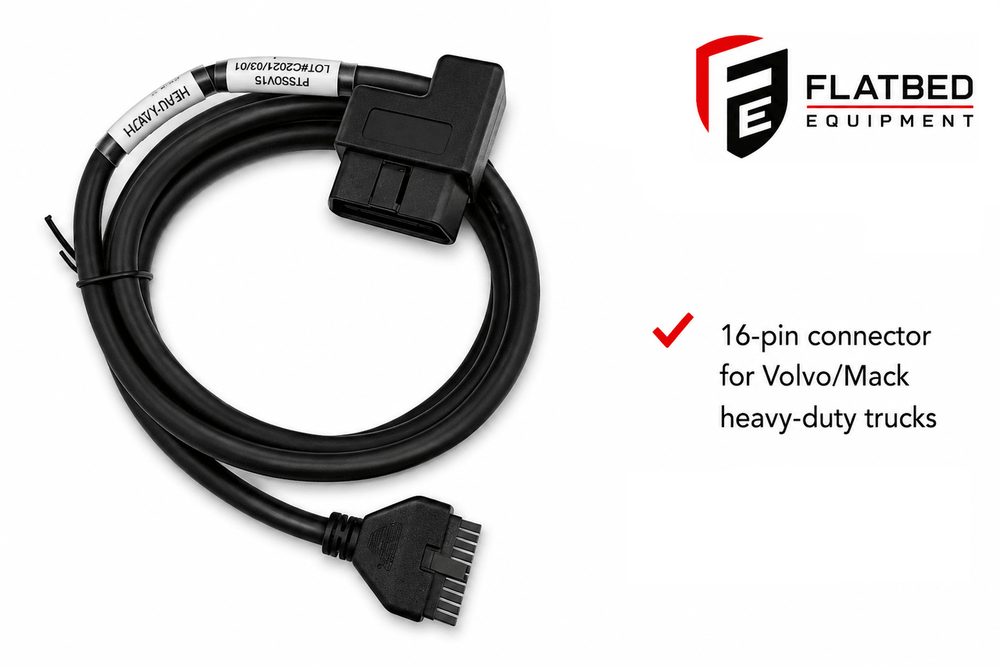 ELD Cable 16 Pin Volvo Heavy Duty - Flatbed Equipment Inc