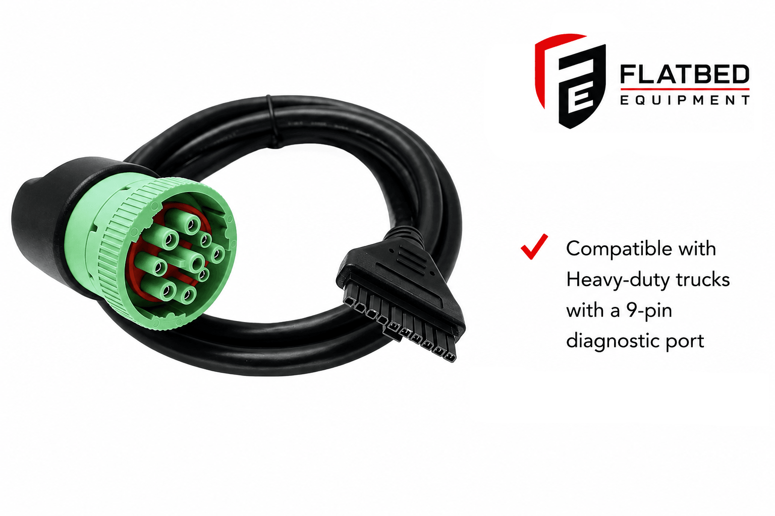 ELD Cable 9 Pin Freightliner Cummins - Flatbed Equipment Inc