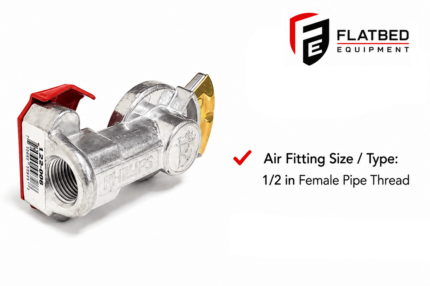 Gladhands Pfillips standard (red) - Flatbed Equipment Inc