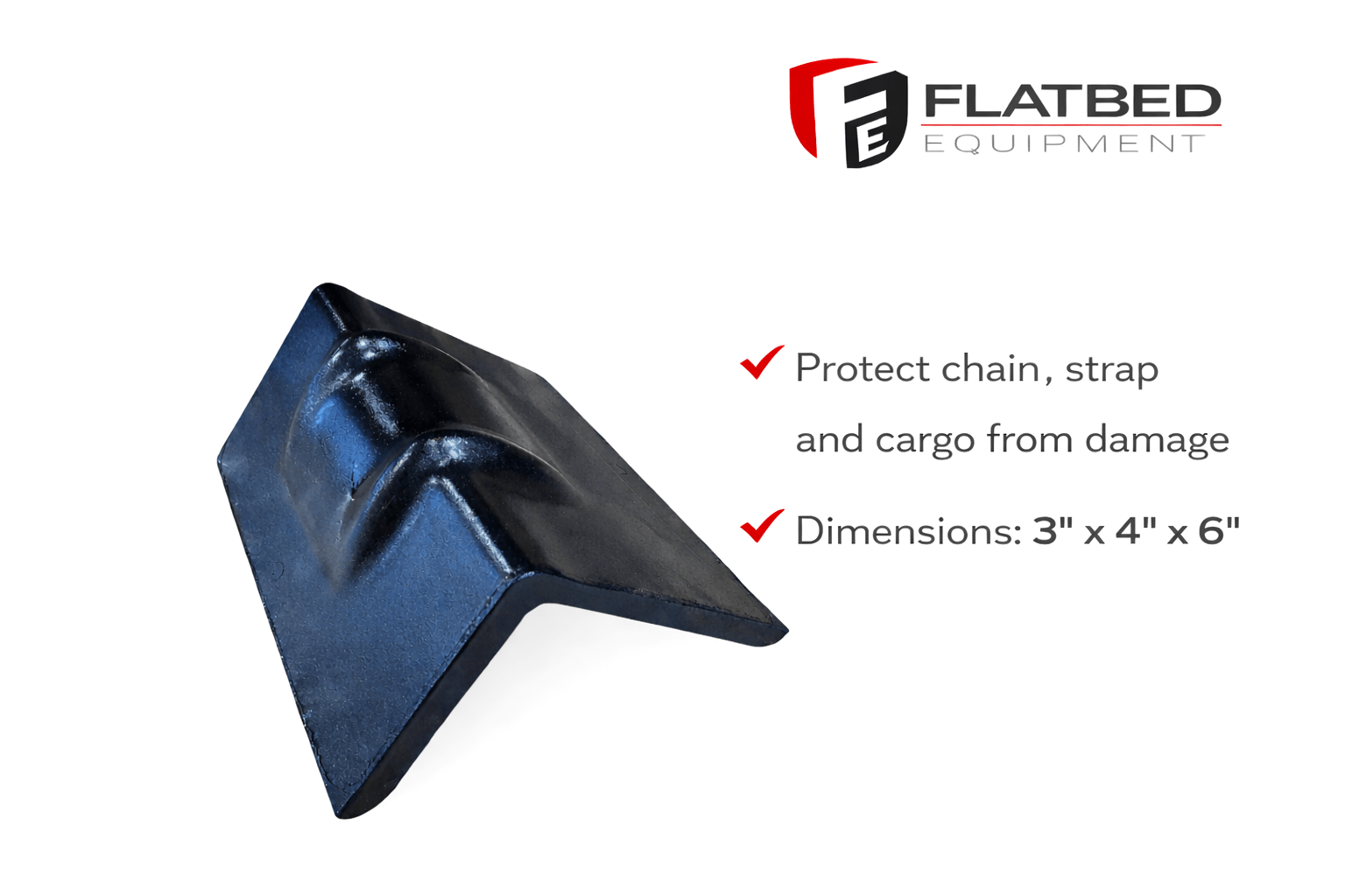 Heavy Duty Edge Corner Protector (black) - Flatbed Equipment Inc
