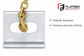 J-Plate Aluminum Extruded Tie-Down (Compatible with Reitnouer Trailers) - Flatbed Equipment Inc