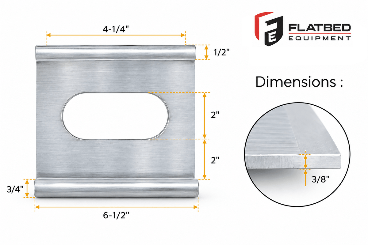 J-Plate Aluminum Extruded Tie-Down (Compatible with Reitnouer Trailers) - Flatbed Equipment Inc