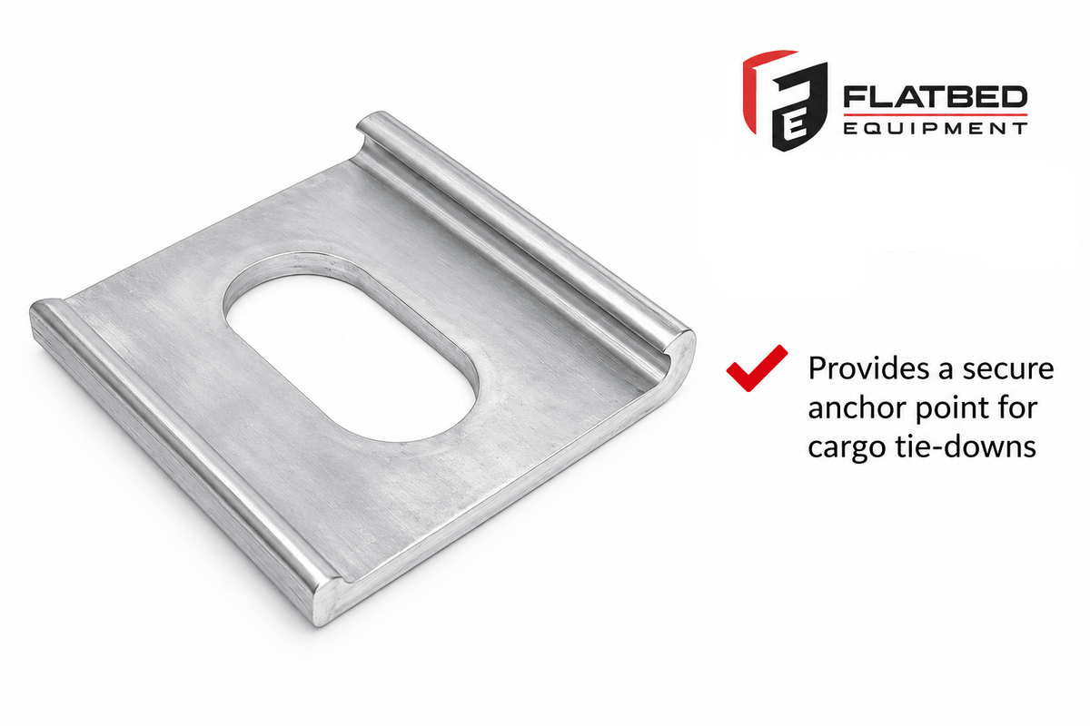 J-Plate Aluminum Extruded Tie-Down (Compatible with Reitnouer Trailers) - Flatbed Equipment Inc