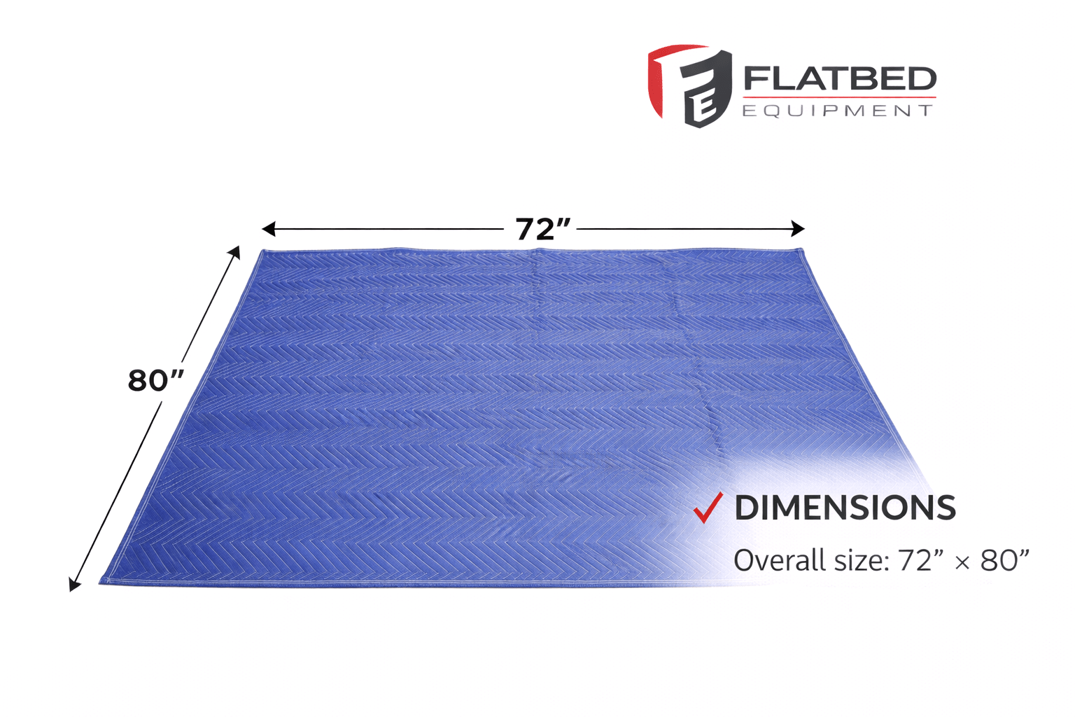 Moving Blanket 72" x 80" Premium Woven Heavy Duty - Flatbed Equipment Inc