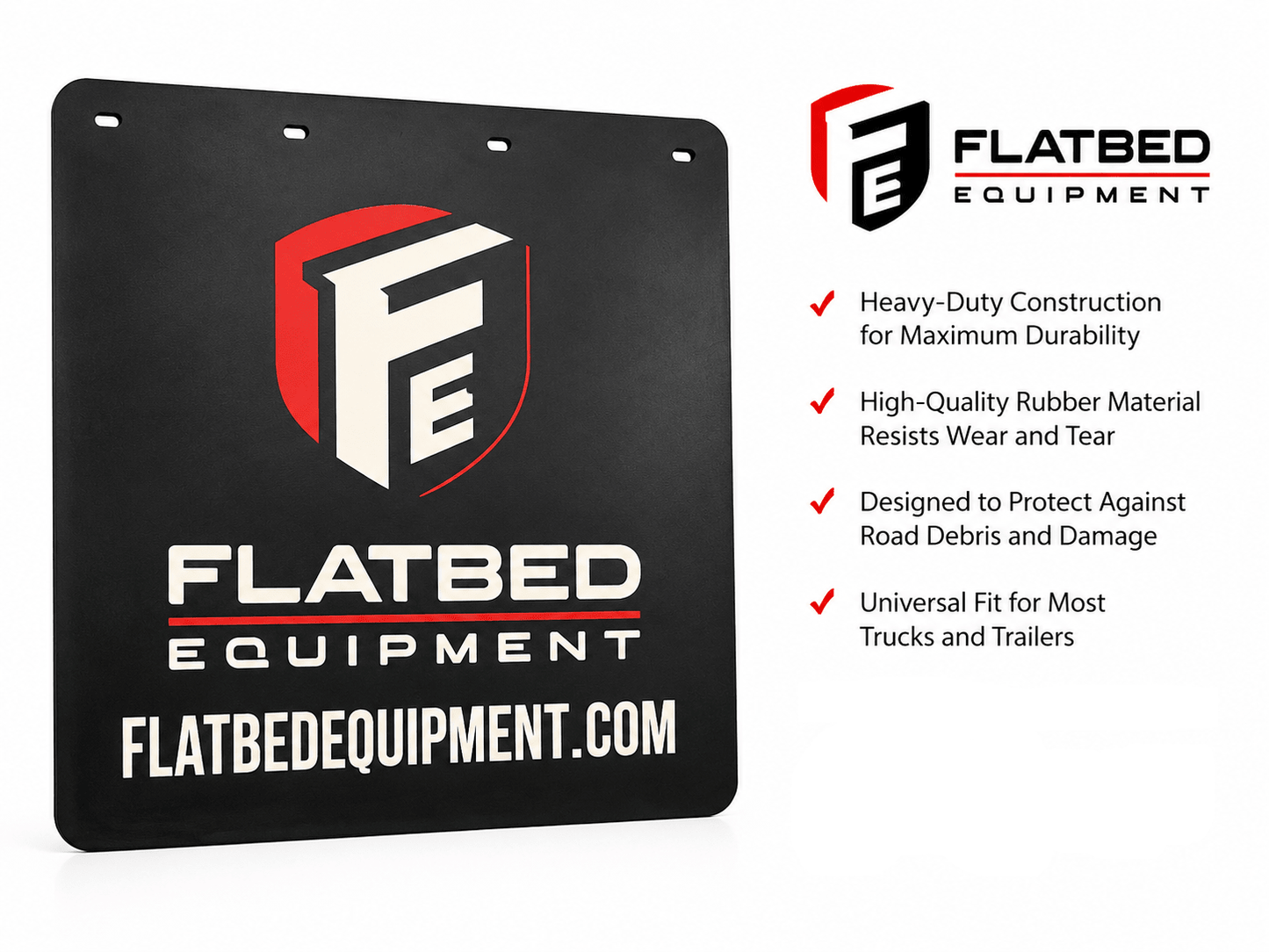 Mud Flap Heavy-Duty Rubber – Universal Truck & Trailer; Trailer Splash Guard - Flatbed Equipment Inc