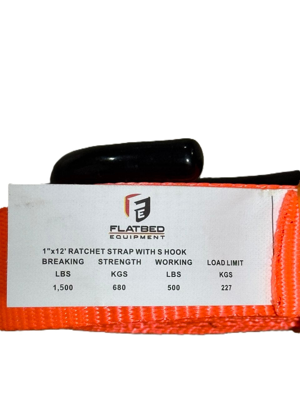 1" x 12' 4 Pieces Pack S Hook Ratchet Straps (Yellow Color)