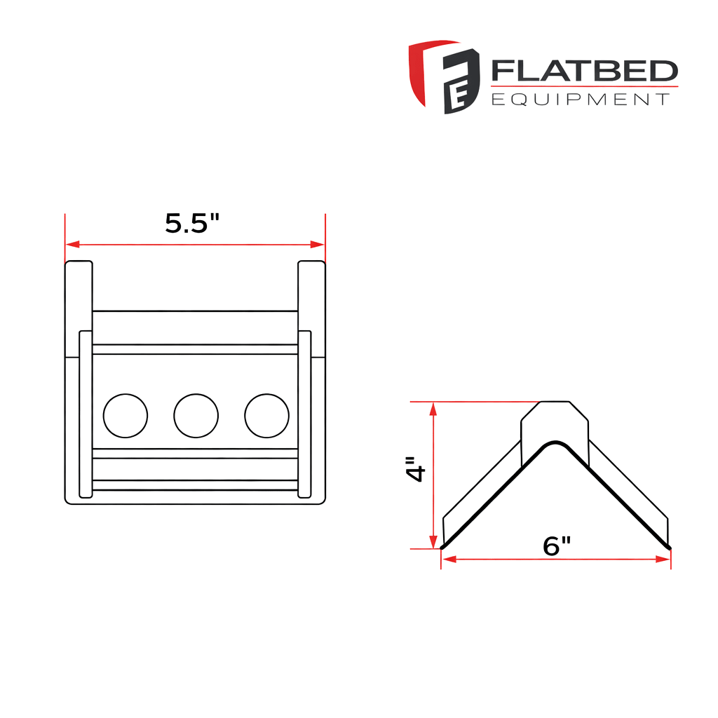 Plastic Corner Protector 4" 3 Hole Heavy Duty - Flatbed Equipment Inc
