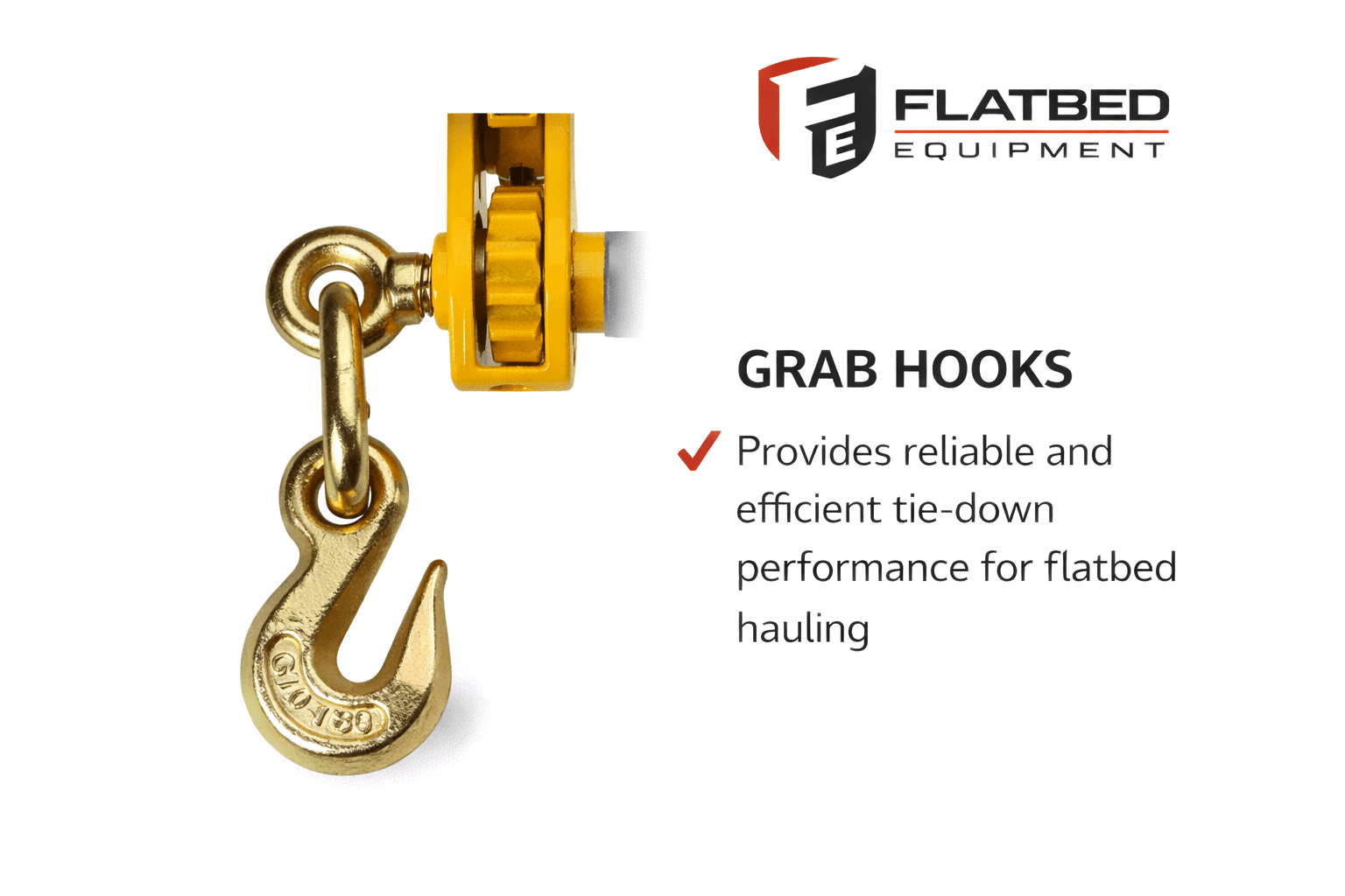 Ratchet Chain Binder 5/16"–3/8" Folding Handle Heavy Duty - Flatbed Equipment Inc