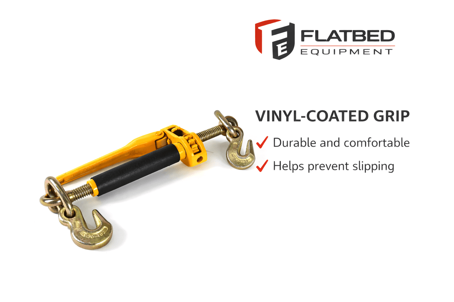 Ratchet Chain Binder 5/16"–3/8" Folding Handle Heavy Duty - Flatbed Equipment Inc